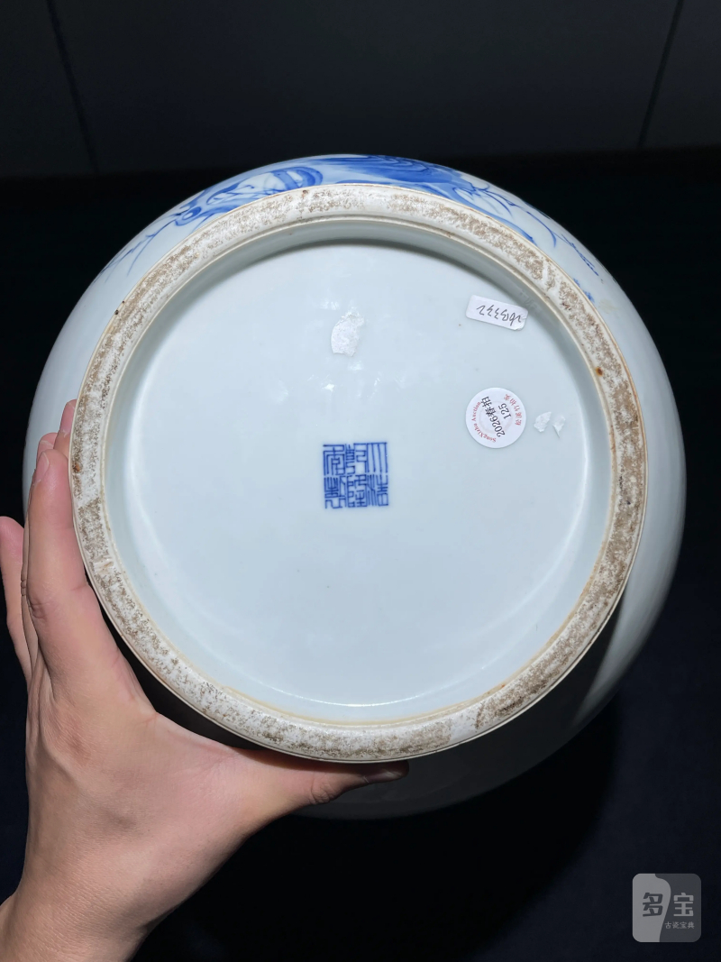 清光绪 青花粉彩花卉纹鹿头尊 - 图11